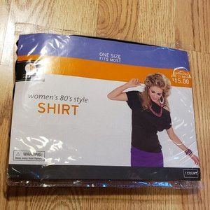 Women's 80's Style Shirt  Size: One Size Fits Most  Halloween Costume  Brand New